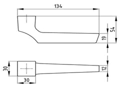 Drücker mit Springsystem auf Schild